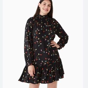 Kate Spade String Lights Shift Holiday Dress